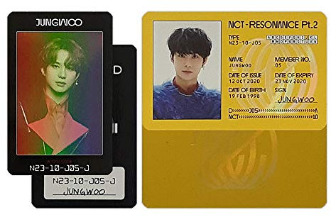 AmazingK NCT 2020 2nd Album Resonance Pt.2 Offizielle ID Card & Access Card Photocard Kpop (Jungwoo Set_2pcs)