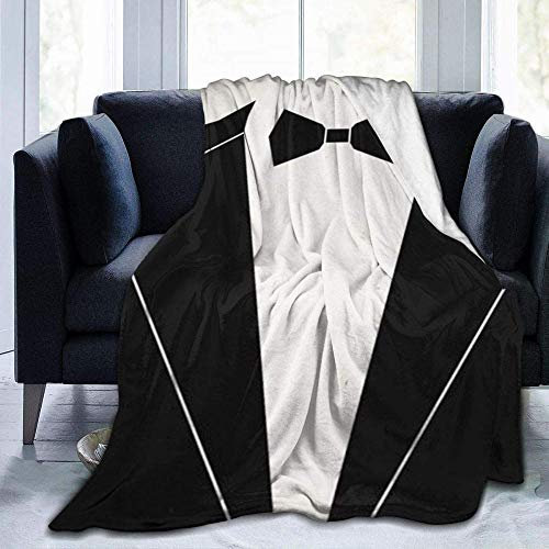 YuLiZP Decke Wohn Kuscheldecken Fliege Tuxedo Touch Warm Flanell Fleece Decken Überwürfe Für Sofa Flauschige Decken Bettüberwürfe Für Schlafzimmer,Couch,Reisen,Kinder,Schlafzimmerzubehör 80X60 Inches