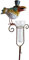 Regenmesser Vogel mit Brille Gartenstab 143 cm Regenstandsmesser Gartenstecker