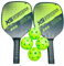 SM SunniMix Juego de Pickleball - 2 Palas, 4 Bolas, 1 Bolsa, Raqueta Con Comfort Grip Para Principiantes y Profesionales