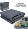 VA-Cerulean Vorzeltteppich 400x600cm Outdoor Teppich Campingteppich HDPE Zeltteppich Zeltunterlage Vorzeltboden mit Heringe,Tragetasche, Für Camping,Picknick, Grau Blau