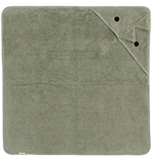 Kindsgut Kapuzenhandtuch Dino aus 100% zertifizierter Baumwolle, kuschelig weich für Babys und Kleinkinder, ideal für zuhause oder unterwegs, 75x75 cm