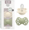BIBS Infinity Symmetrischer Schnuller Zweierpackung, bisphenol-A frei, Symmetrischer Silikonsauger, Symmetrischer Nippel. Silikon, 0-6 Monate (2er Pack), Ivory/Sage