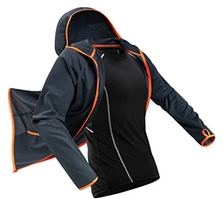 INOOMP wasserdichte Atmungsaktive Herren Angeln Kleidung Langarm Outdoor Sonnen Hoodie Angelmantel Uv Mantel Angelkleidung