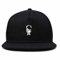 DALIX Astronaut Spaceman Bestickter Snapback Flache Rechnung Hut, Schwarz