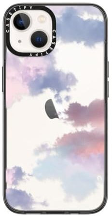 CASETiFY Compact iPhone 14 Case [2X Military Grade Drop Tested / 4ft Drop Protection] - Clouds - Clear Black