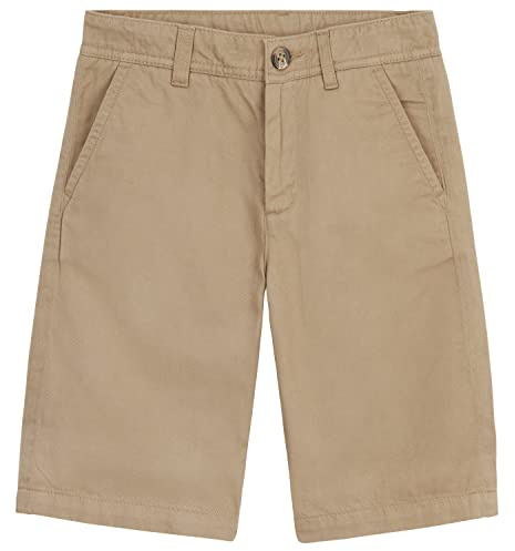 CityComfort Chino Shorts for Boys & Teens, Knee Length Breathable Cotton Casual Summer Bermuda Shorts Trouser with Pockets (Beige, 5-6 Years)