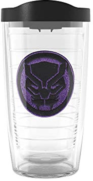 Tervis Icono de Pantera Negra de Marvel Vaso Aislado de Doble Pared Fabricado en Estados Unidos, Plástico, Clásico