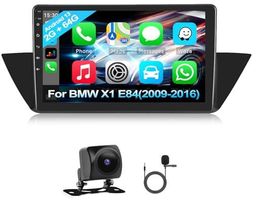 2G+64G CAMECHO Android 13 Autoradio Für BMW X1 E84(2009-2016),10.1 Bildschirm Doppel Din Radio Mit Carplay Android Auto Wireless/Navi/Lenkradsteuerung/HiFi/RDS FM/Bluetooth/WiFi+Ruckfahrkamera