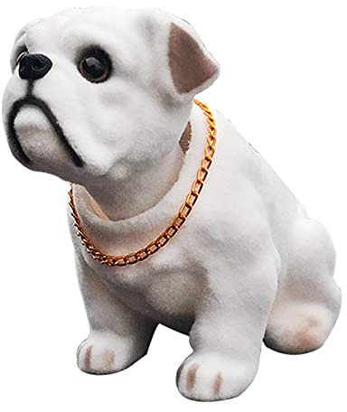 LINGJIONG Hund Wackelkopf, Kunstharz Auto Hundedekoration, Tanzspielzeug, Hund Tiger Ornaments Figuren Wackelkopf Für Fenster Party Auto Schreibtisch Zuhause Kinder Geschenk