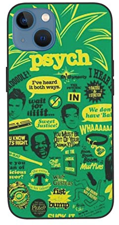BEULSI Psych Pineapple Zitat Handyhülle für iPhone 13, stoßfeste Handyhülle (für iPhone 13/13 Mini) Weiß