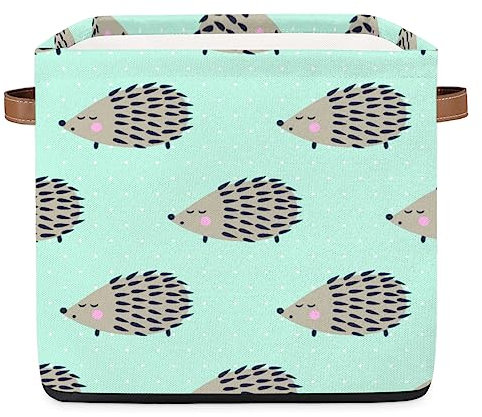 TropicalLife Igel-Cartoon-Aufbewahrungskorb, 36 l, faltbar, Stoff, Aufbewahrungsbox, Schlafzimmer, Badezimmer, Zuhause, Kinderzimmer, Organizer für Spielzeug, Kleidung