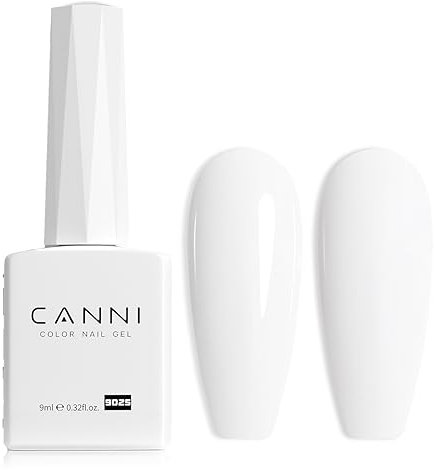 CANNI UV Negellack Natur Weiß Weiß Gellack Gel UV Nail Art Klassischer und All MatchStil Soak Off Gelnagellack für UV Lampe