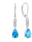 FJ Tropfen Hängend Ohrringe 925 Sterling Silber Aquamarin Ohrringe März Geburtsstein Schmuck Geschenke für Damen Frauen Mutter Freundin Mama