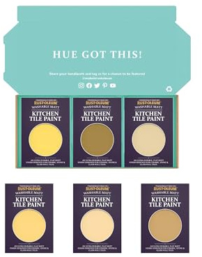 Rust-Oleum Kitchen Wall Tile Paint in Matt Finish – Warming Yellows Tester Box