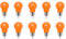 ZFQ 10er Pack Farbige 3W LED Glühbirnen, Exquisite Birnenform E27 Beleuchtung Glühbirnen, bunte glühbirnen, AC220V, Orange, für Party Halloween Hochzeit Weihnachten Bar Weihnachtsdekoration