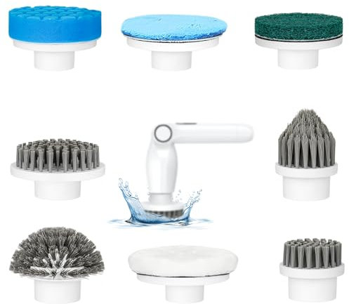 Coovee Spazzola di pulizia elettrica Kit di testine sostituibili, 8PC extra testine di ricambio 2023 spazzole di pulizia cordless