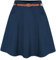 Belle Poque Damen Röcke mit Gürtel Hoch taillierte A-Linie Swing Minirock Klassisch Veratile Kordrock Marineblau BP0828-05 L