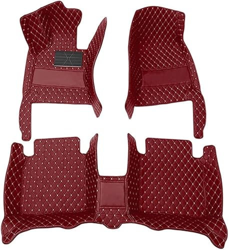 Masif Leder Auto Fußmatten für-Chevrolet Spark 2011-2012, PU Leder Anti-Rutsch wasserdichte Bodenfutter Allwetter Innenraum ZubehöR,G