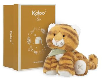 Kaloo - Les Amis - Baby-Plüschtier Papaye die Tigerin - 13 cm - Sehr weiches Material - Geschenkbox - Ab Geburt, K224004