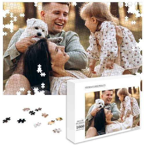 MJARTORIA Personalisiert Puzzle Selbst Gestalten 35 70 120 200 300 500 1000 Teile, Fotopuzzle mit Eigenem Bild Text Namen Geschenk für Erwachsene Jungen Mädchen Kinder