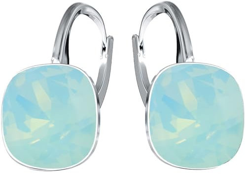 Silberne Ohrringe Exklusive Markenkristall Designs - Hochwertige Silber 925 Ohrhänger für Damen in verschiedenen Shades und Farben (Pacific Opal)