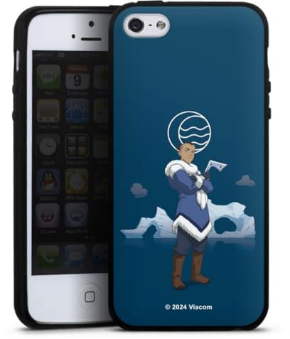 Silikon Hülle kompatibel mit Apple iPhone 5 Case schwarz Handyhülle Avatar - Der Herr der Elemente Soka Offizielles Lizenzprodukt