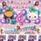 Gabb Anniversaire 4 Ans - 106 Pcs Set de Fête - Fournitures et Décoration pour Enfants - Ballons et Happy Birthday Décoration