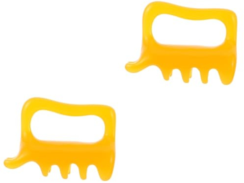 FRCOLOR 2St Rückenmassagegerät aus Bienenwachs headbanz kopfweh akupunktur foot massager Jade-Massagegerät Linderung bei tragbares Fußmassagegerät Massagegeräte für die Füße Yellow