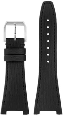 SHZZHS Hochdichtes Nylon-Uhrenarmband für IWC Ingenieur Family IW500501 IW378507. Armband mit konkaver Schnittstelle. wasserdichte Uhrenarmbänder aus Rindsleder
