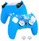 DLseego Protective Cover for PS5 Controller,Ergonomic Anti-Slip Controller Silicone Case Skin with 2PCS Thumb Stick Grip Caps and 2PCS Touch Pad Sticker,Blue