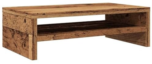 vidaXL Supporto per Monitor Legno Antico 42x24x13 cm Legno Multistrato, Supporto per Computer, Supporto per Tastiera, Supporto per Laptop da Tavolo