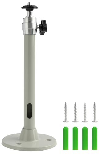 Staffa Proiettore Soffitto, Supporto Proiettore in Alluminio, Staffa a Soffitto Rotante a 360°, Capacità 5KG, Supporto Regolabile per Montaggio a Parete per Mini Proiettore, Videocamera, Home Theater