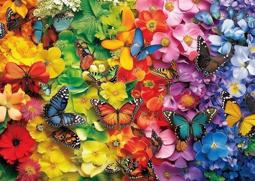 AveJoys Jigsaw Puzzles for Adults 1000 Piece Colourful Butterflies 27.56 x 19.69 Inch Jigsaw Puzzle for Adults Educational Game 1000 Pieces Puzzles for Adult