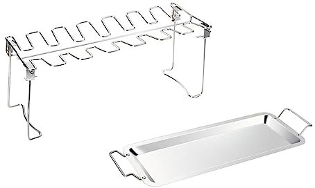ibasenice Stainless Steel Chicken Leg Wing Rack Roasting Rack for Bbq Easy to Clean Metal Roaster Stand