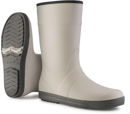 DUNLOP Amsterdammer - Fur-Lined Winter Boots for Women - Waterproof Ladies Wellies in Modern Design - Mid Calf - Comfortable - Ligtweight & Durable for Daily Use - Grey - Size EU38, UK5