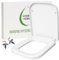 HYDRO HOME - Tavoletta WC Copriwater Rettangolare HH313 Compatibile con Vari Modelli con le Stesse Misure, Coperchio Water Sedile WC a Fissaggio all'Alto con Cerniere Regolabili, Coperchio WC
