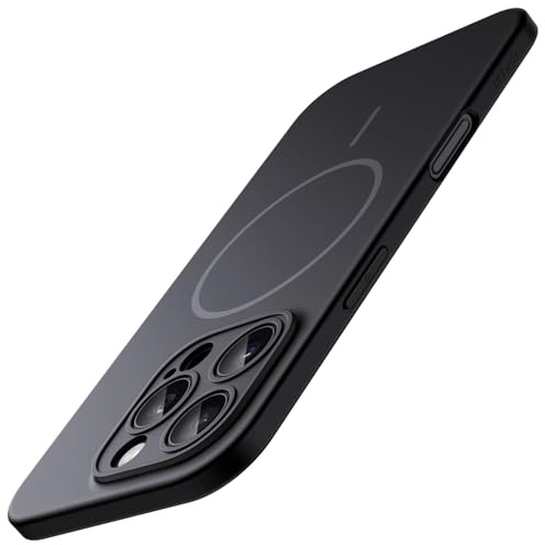 JETech Magnetic Slim Case for iPhone 16 Pro, Black | Compatible with MagSafe, Camera Lens Protection, Ultra-Thin Matte Finish, Lightweight Design, Minimalist Style