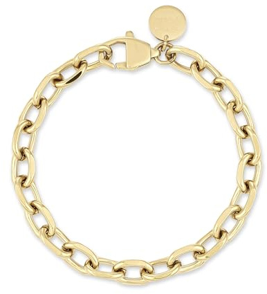 Copenhagen STUDIOS Basic Chunky Bracelet - gold - Armband aus poliertem Edelstahl mit 14K Vergoldung - Statement-Piece - verstellbare Größe - wasserfest & hautfreundlich