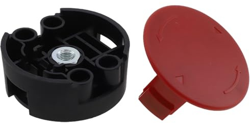 MuchLuckystar Replacement Spool Cover and Cutting Head for Bosch for afs 23-37, Red Cap F016F04841 with Black Head F016F04839, Plastic Grass Trimmer Parts