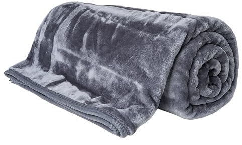 Rohi Luxury Fleece Throw Blanket King Size - Super Soft Warm & Fluffy Blanket - Grey Throw for Sofa - Couch Throw Fleece Blanket - 200x240cm