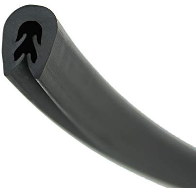 SMI-Kantenschutz KS-TPE1-2S für 1,0-2,5mm TPE Schwarz selbstklemmend ohne Kleber ROSTFREI ohne Metalleinlage- Kantenschutzprofil, Kederprofil, Kantenprofil für Autotüren, Bleche (3 m)