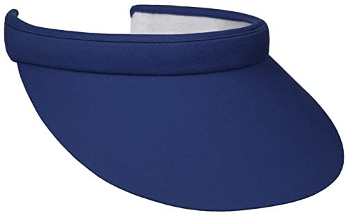 Lipodo Visor Sport Cap Schirm Unifarben Baumwolle Frotteeband Damen Golf Tennis Freizeit Sommer blau One Size