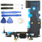 iReplaceParts Charging Port For iPhone 8 (4.7) Black Dock Connector Replacement With Lower Microphone and Tool Kit