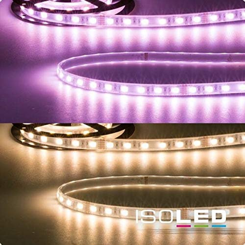ISOLED LED Stripe AQUA RGB+WW, 24V, 19W, IP67, 4in1chip, 120°, A, 2700K, 850lm, CRI:86