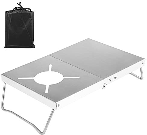 Lixada Table de Réchaud de Camping 32 * 21 * 8,5 cm Cadre de Poêle Table de Support de Réchaud de Camping Réchaud de Camp Pliant Table de Station de Cuisson sur Support pour Camping Randonnée