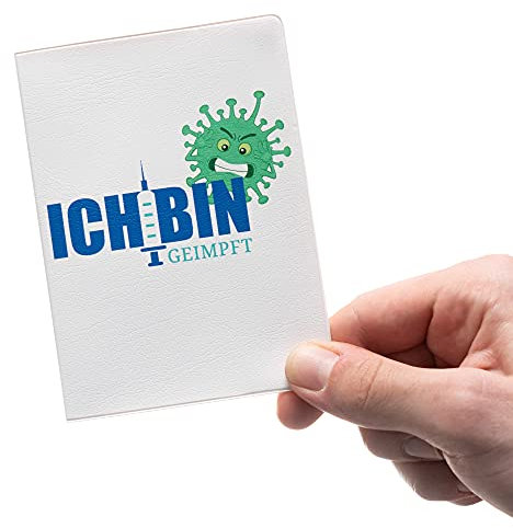 Salilio Impfpass Hülle Impfausweis - Schutzhülle Impfausweis Corona, Lustige Ausweishülle mit Corona Virus