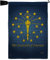 Set di bandiere da giardino dell'Indiana per cassetta delle lettere Regionale USA Territori Americani Repubblica Paese Area Particolare Piccolo Regalo Decorativo Casa Banner Doppio Lato Realizzato in