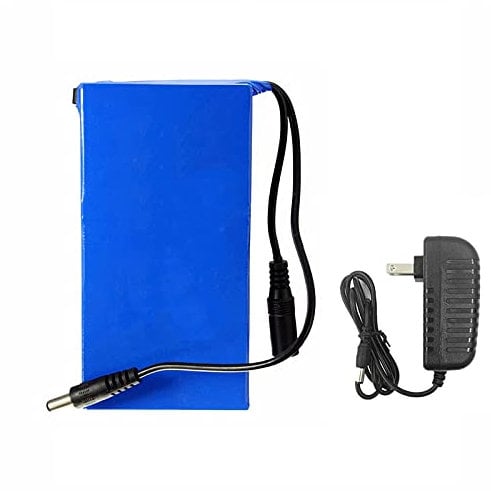 Batterie au Lithium DC 12V Rechargeable en polymère Li-ION pour éclairage Public, Alimentation en Veille du Produit numérique avec Chargeur (12000ma)