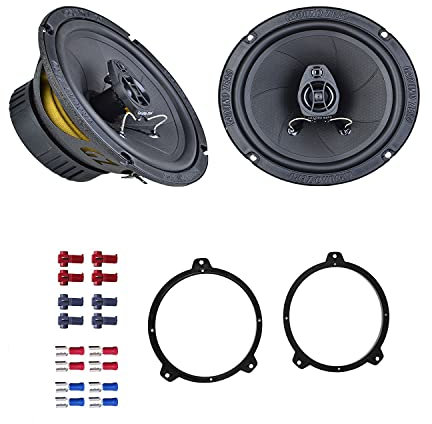 Ground Zero GZIF 6.5 Lautsprecher mit Einbauset passend für BMW 3er Coupe (E46) 1996-2006 Türen vorne/hinten 240 Watt 165mm 2 Wege Koax